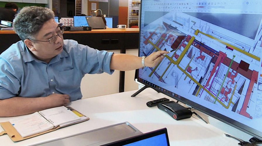 Trimble Connect being used on line for a live interactive session in Taipei,