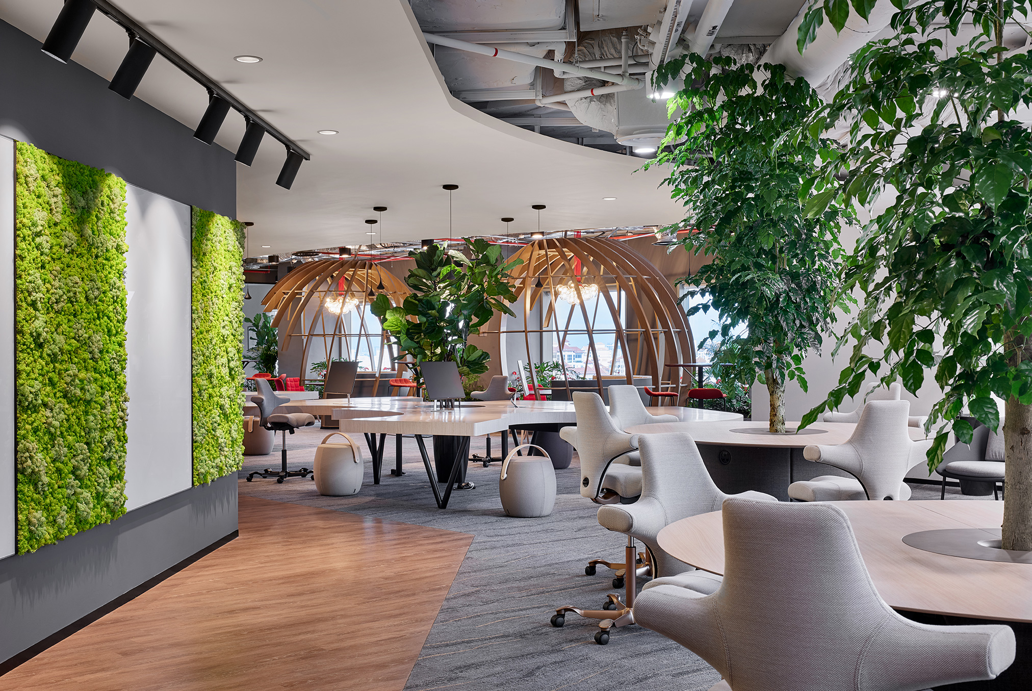 Consult with design experts, research best practices, and consider employee preferences.