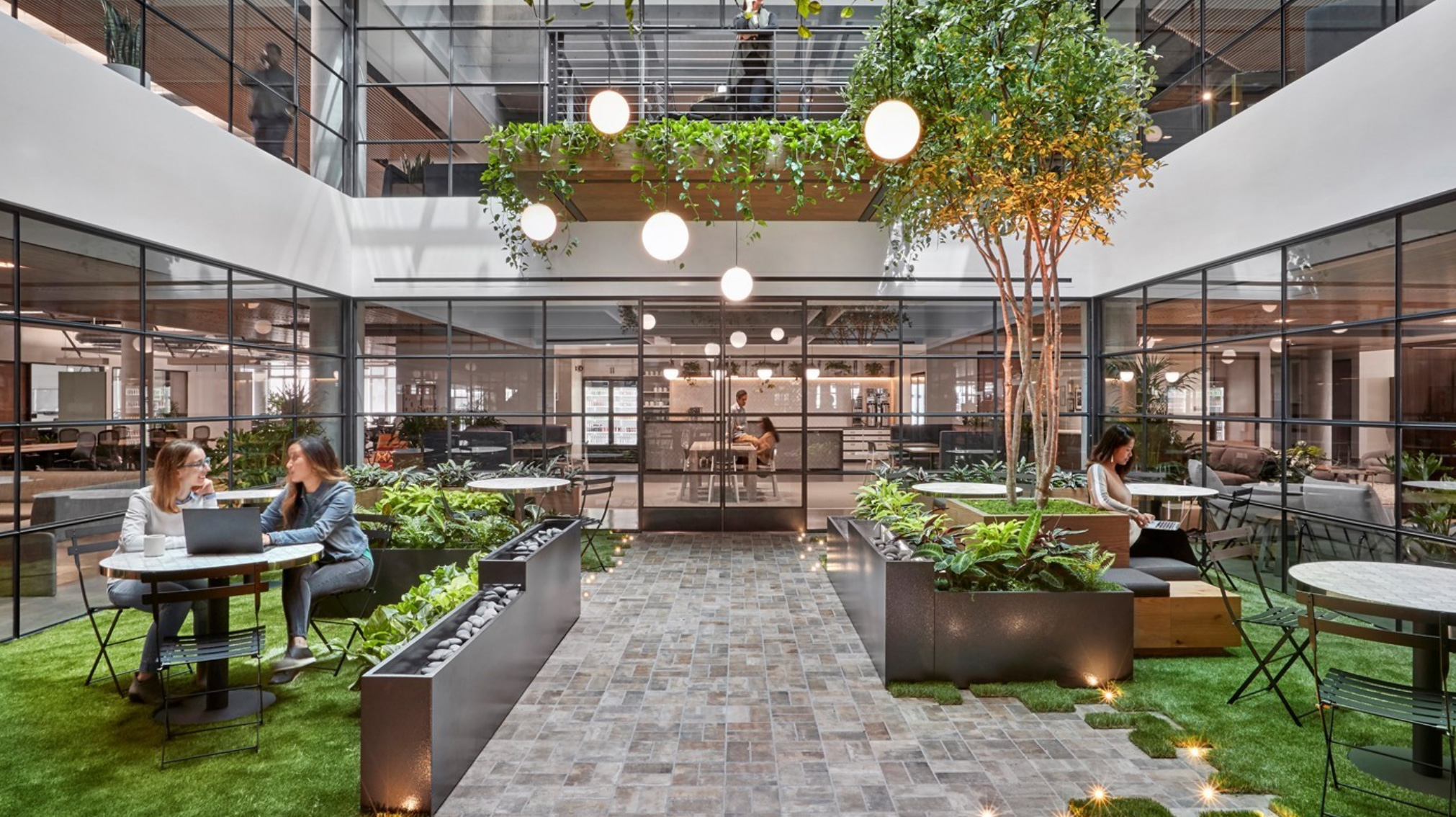 Take advantage of connected exterior spaces or bring the outdoors in.